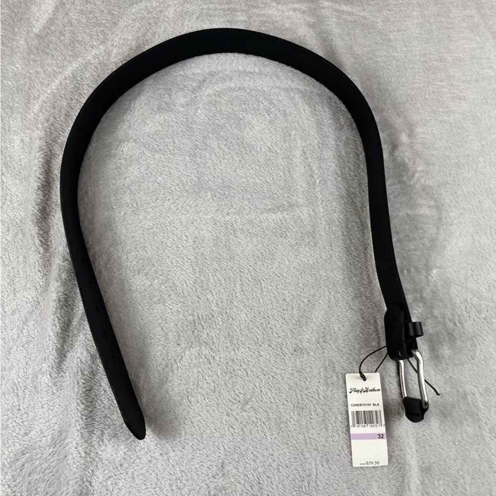 Flag & Anthem mens black genuine leather belt size 32